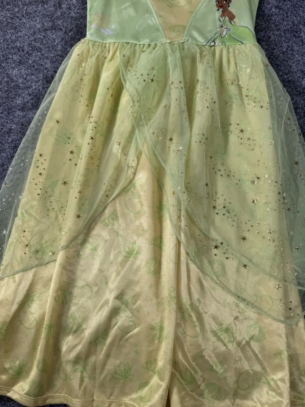 Disney Store Girls Tiana Deluxe Nightgown The Princess & the Frog Green Size 5T - Picture 3 of 6